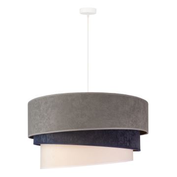 Duolla - Suspension filaire DEVON 1xE27/40W/230V grise/bleue/beige