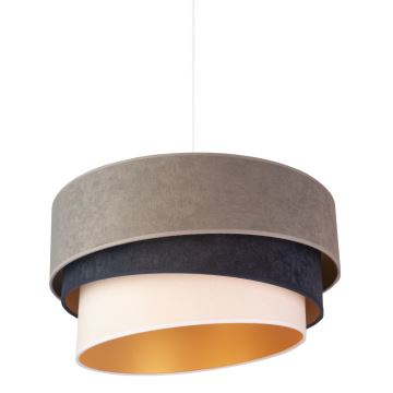 Duolla - Suspension filaire DEVON 1xE27/40W/230V grise/bleue/beige