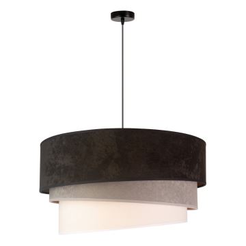 Duolla - Suspension filaire DEVON 1xE27/40W/230V noire/grise/beige