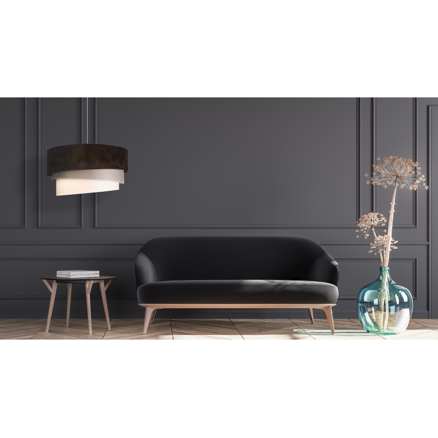 Duolla - Suspension filaire DEVON 1xE27/40W/230V noire/grise/beige