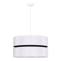 Duolla - Suspension filaire DUO 1xE27/15W/230V blanc/noir