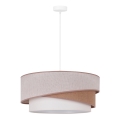 Duolla - Suspension filaire KOBO 1xE27/15W/230V beige/marron/blanc