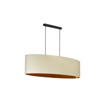 Duolla - Suspension filaire OVAL VEGAN 2xE27/15W/230V crème