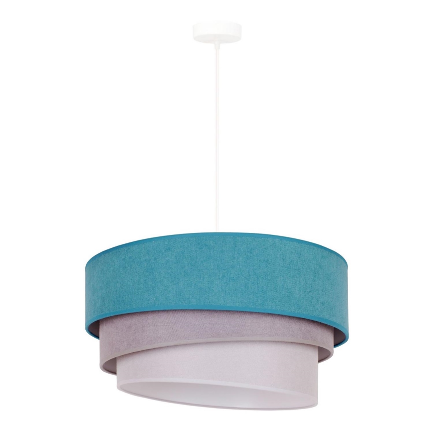 Duolla - Suspension filaire TRIO 1xE27/15W/230V turquoise/gris/blanc