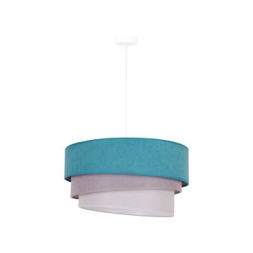 Duolla - Suspension filaire TRIO 1xE27/15W/230V turquoise/gris/blanc