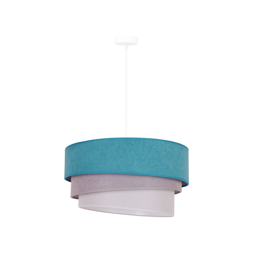 Duolla - Suspension filaire TRIO 1xE27/15W/230V turquoise/gris/blanc