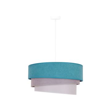 Duolla - Suspension filaire TRIO 1xE27/15W/230V turquoise/gris/blanc