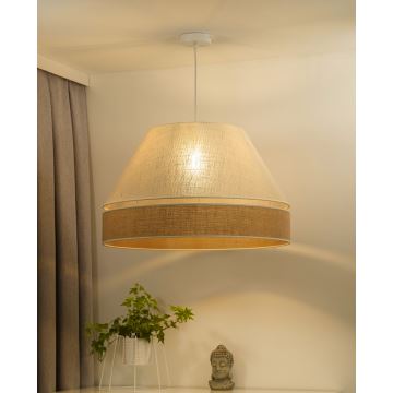 Duolla - Suspension filaire YUTE AVIGNON 1xE27/15W/230V crème/beige