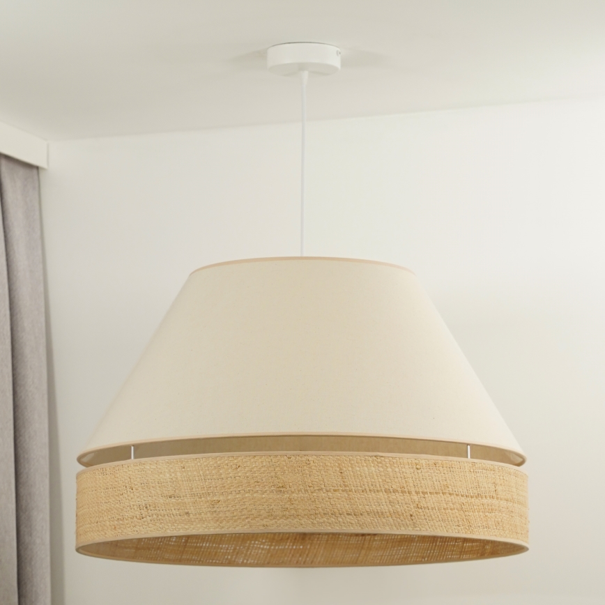 Duolla - Suspension filaire YUTE AVIGNON 1xE27/15W/230V crème/beige