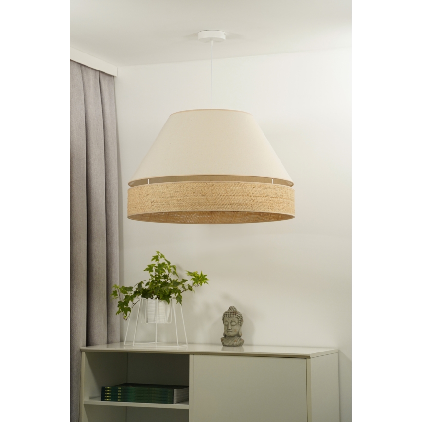 Duolla - Suspension filaire YUTE AVIGNON 1xE27/15W/230V crème/beige