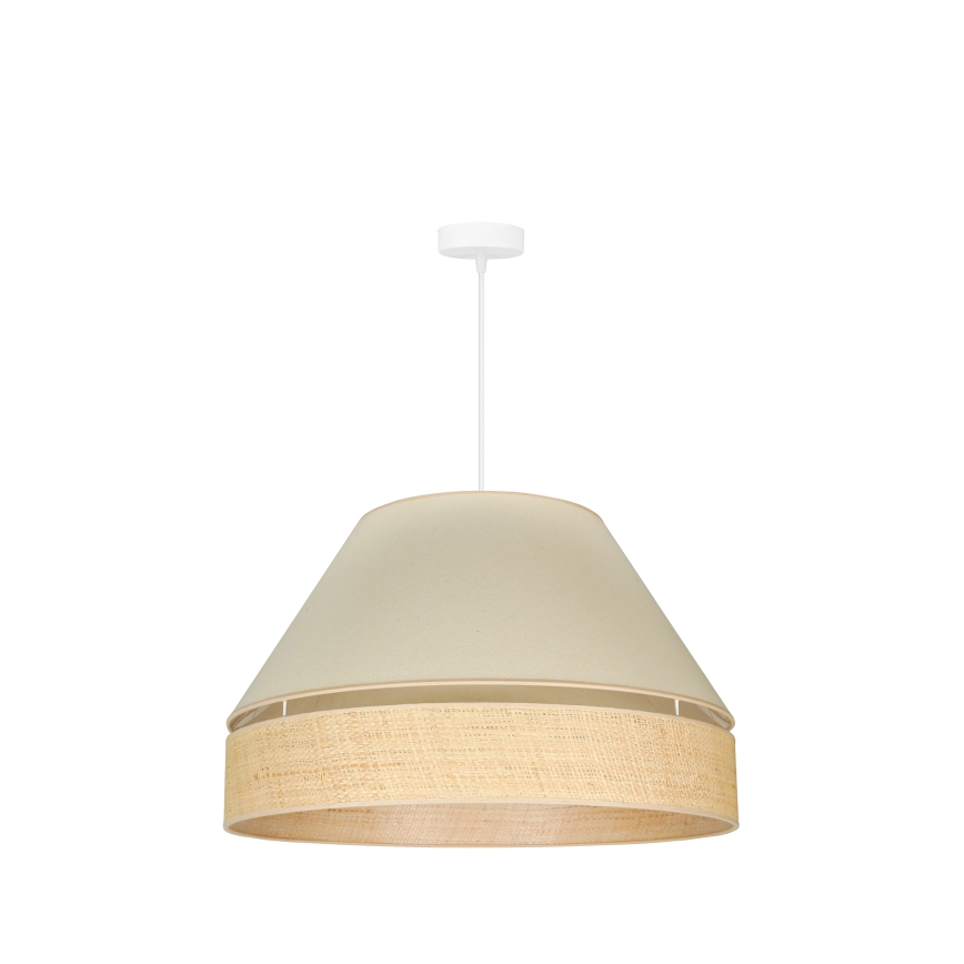 Duolla - Suspension filaire YUTE AVIGNON 1xE27/15W/230V crème/beige