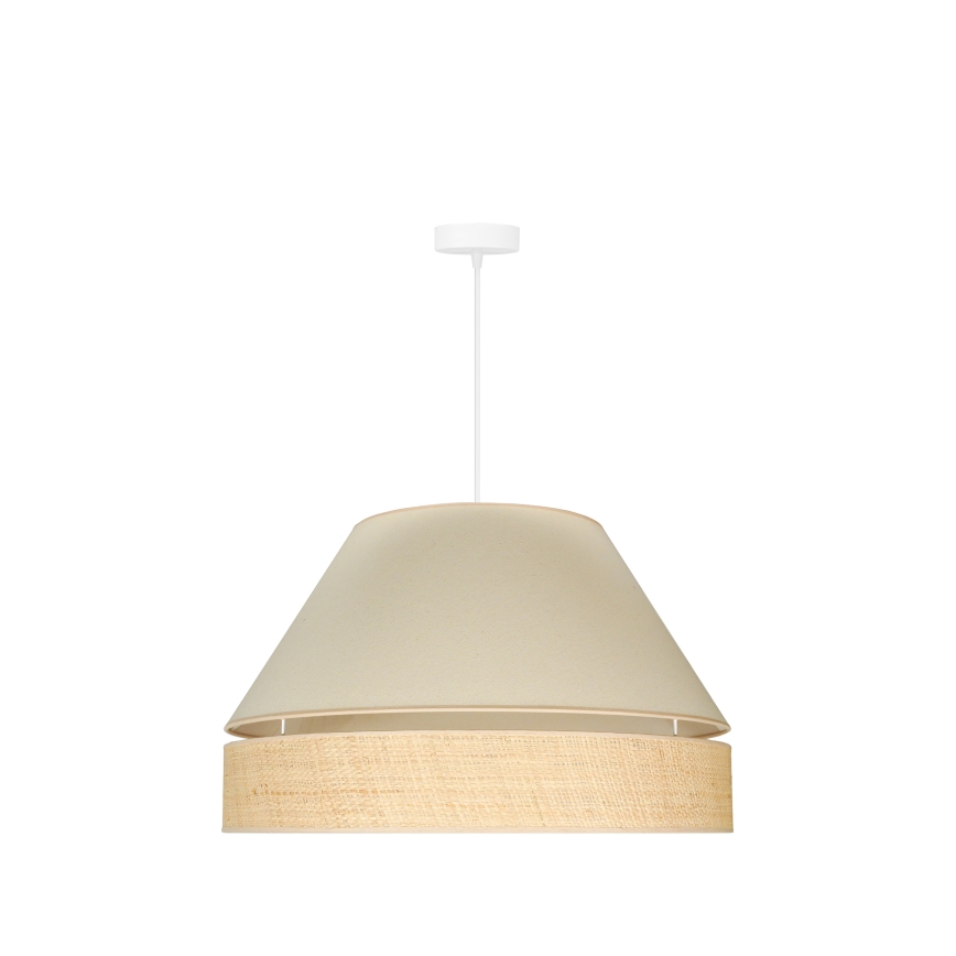 Duolla - Suspension filaire YUTE AVIGNON 1xE27/15W/230V crème/beige