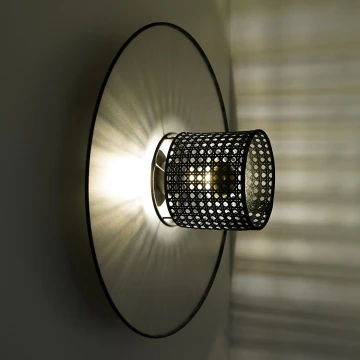 Duolla - Wandlamp TOKYO RATTAN 1xE27/15W/230V zilver/zwart