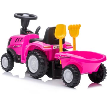 Duwfiets NEW HOLLAND roze/zwart