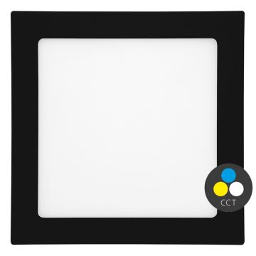 Hangende LED Badkamer plafond verlichting RAFA LED/25W/230V 3000/4000/6000K 30x30 cm IP44 zwart