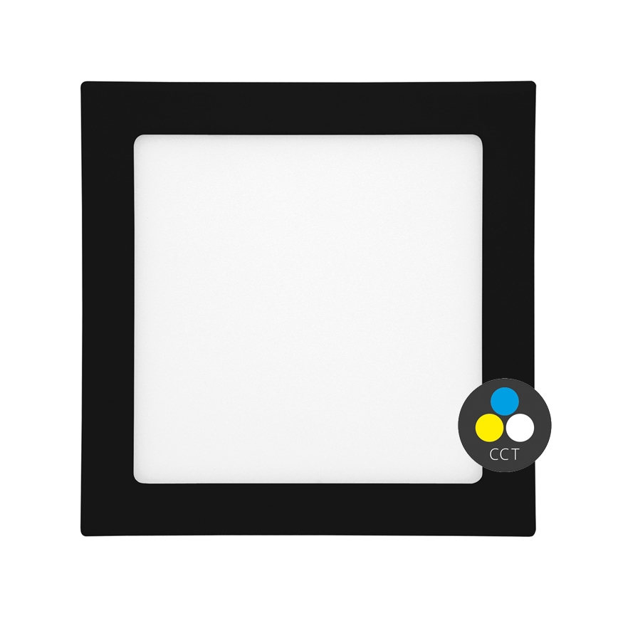 Spot encastrable de salle de bain RAFA LED/25W/230V 3000/4000/6000K 30x30 cm IP44 noir