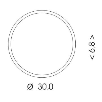 LED Plafondlamp voor buiten met sensor MARTIN LED/15W/230V 3000/4000K diameter 30 cm IP65 zwart