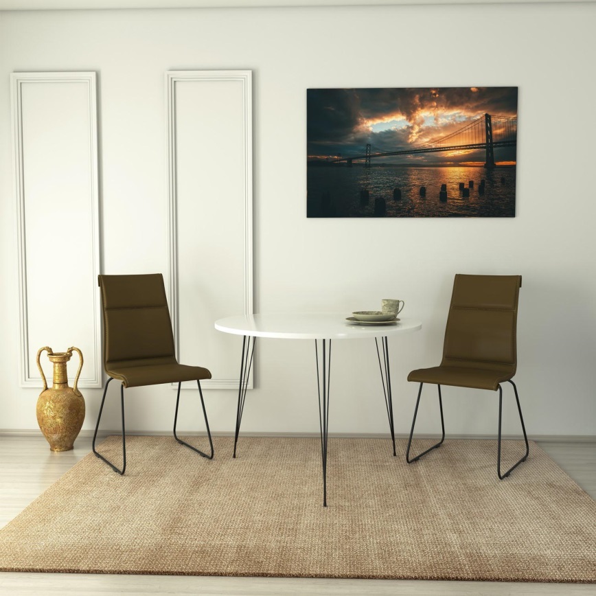 Eettafel SANDALF 75x90 cm wit