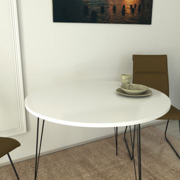 Eettafel SANDALF 75x90 cm wit