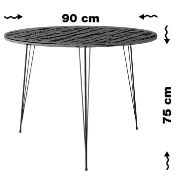 Eettafel SANDALF 75x90 cm wit