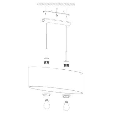 Eglo - Hanglamp aan koord 2xE27/60W/230V