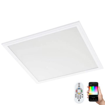 Eglo 32547 - Panneau en saillie/encastré 2en1 RGBW à intensité variable SALOBRENA-C LED/34W/230V blanc 60x60 cm + télécommande