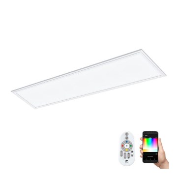 Eglo 32734 - LED RGBW Dimbaar Bevestigd/inbouw panel 2in1 SALOBRENA-C LED/34W/230V wit + afstandsbediening