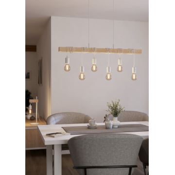 Eglo - Hanglamp aan koord 6xE27/60W/230V