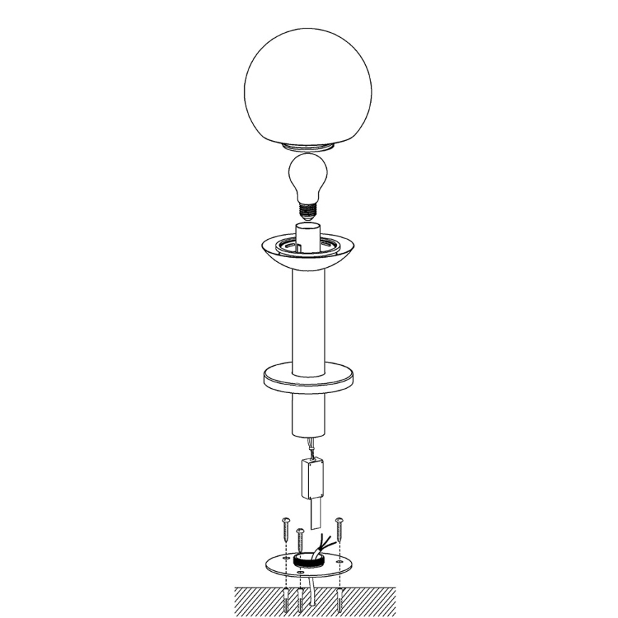 Eglo 33565 - Lampe LED à intensité variable extérieure NISIA-C 1xE27/9W/230V 525 mm IP44