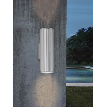 Eglo 33582 - Applique murale extérieur LED RVBW à intensité variable RIGA 2xGU10/5W/230V IP44