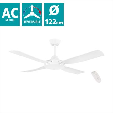 Eglo - Plafond Ventilator 52W/230V + afstandsbediening wit