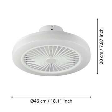 Eglo - LED dimbare plafondventilator LED/25,5W/230V wit 2700-6500K + afstandsbediening