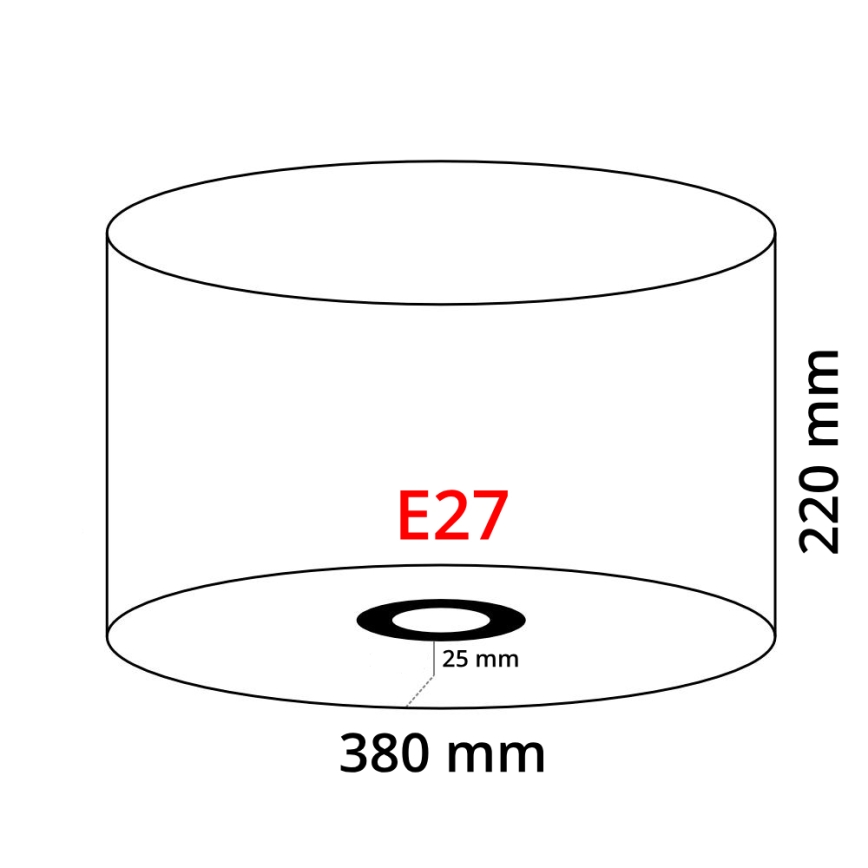 Eglo 39359 - Lampenkap NADINA 1 E27 doorsn. 38 cm grijs-bruin