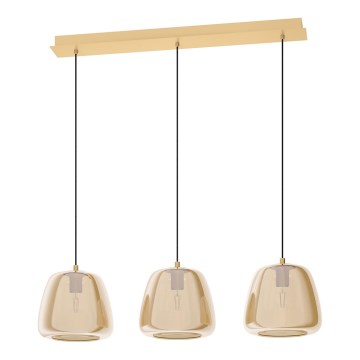 Eglo 39678 - Hanglamp aan een koord ALBARINO 3xE27/40W/230V beige