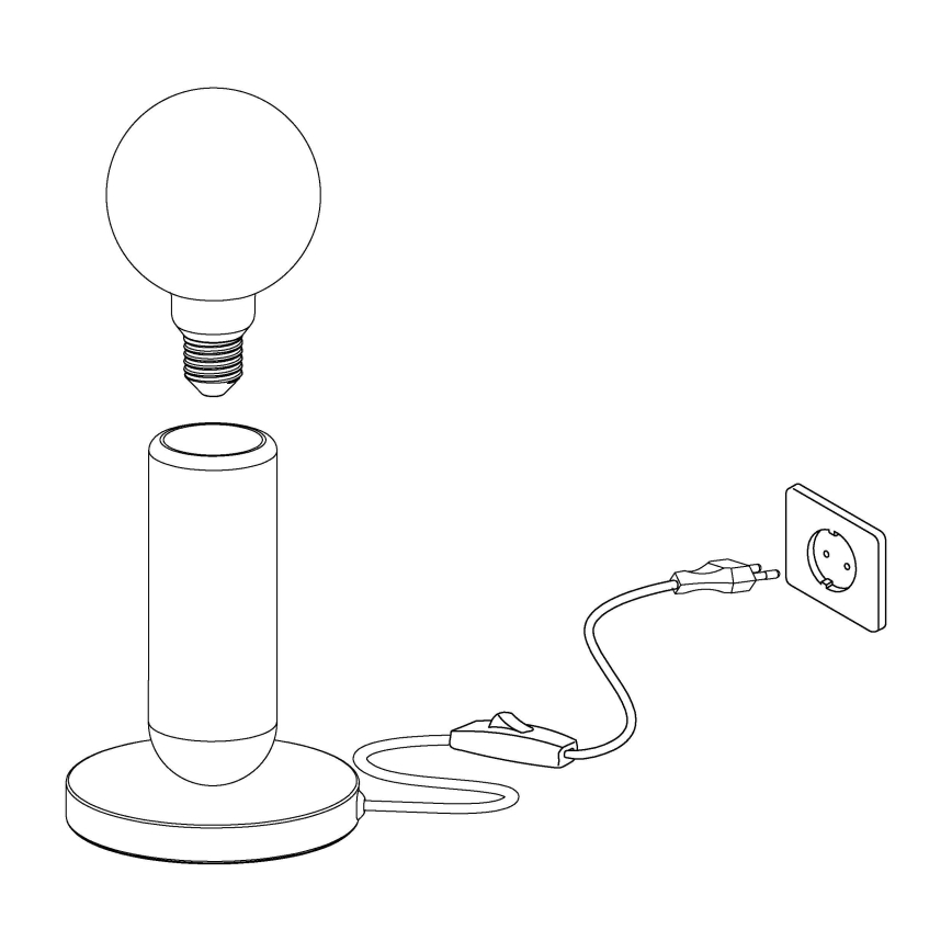 Eglo - Lampe de table 1xE27/40W/230V