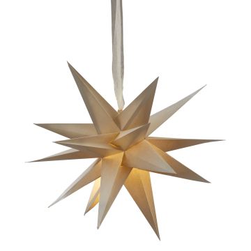 Eglo 411566 - Décoration de Noël DECEMBER étoile 1xE14/25W/230V 35 cm beige