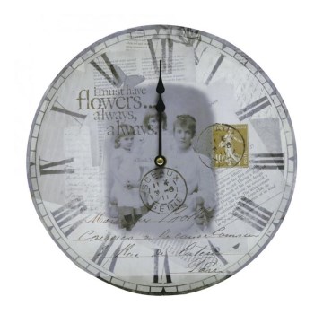 Eglo 41186 - Horloge Vintage carte postale