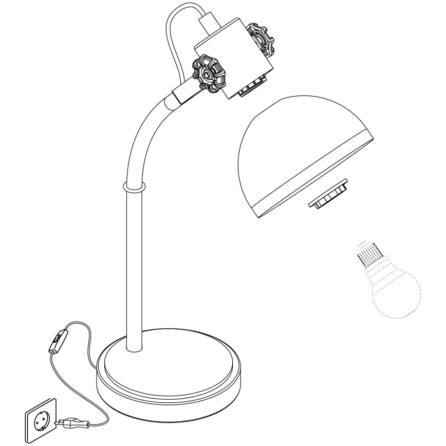 Eglo 43165 - Lampe de table LUBENHAM 1xE27/28W/230V