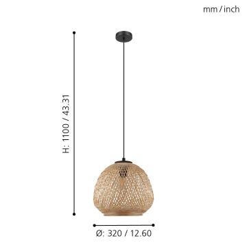 Eglo - Suspension avec fil 1xE27/40W/230V