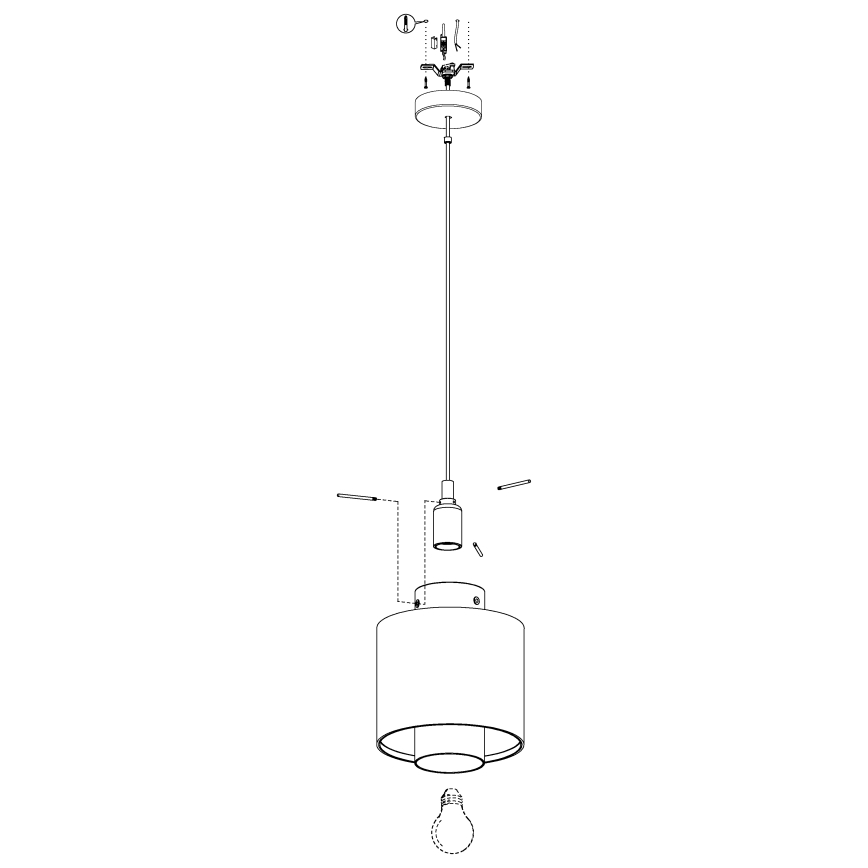 Eglo - Hanglamp aan koord 1xE27/40W/230V