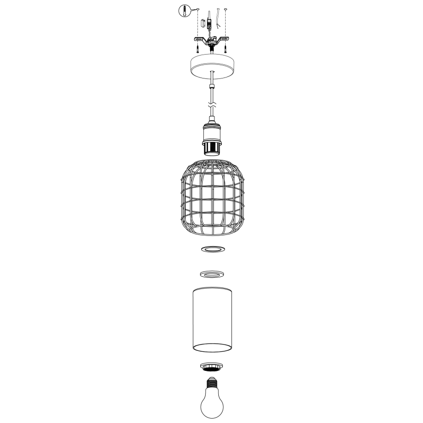 Eglo - Suspension filaire 1xE27/40W/230V