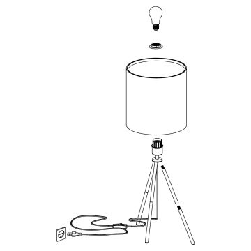 Eglo - Lampe de table 1xE27/40W/230V