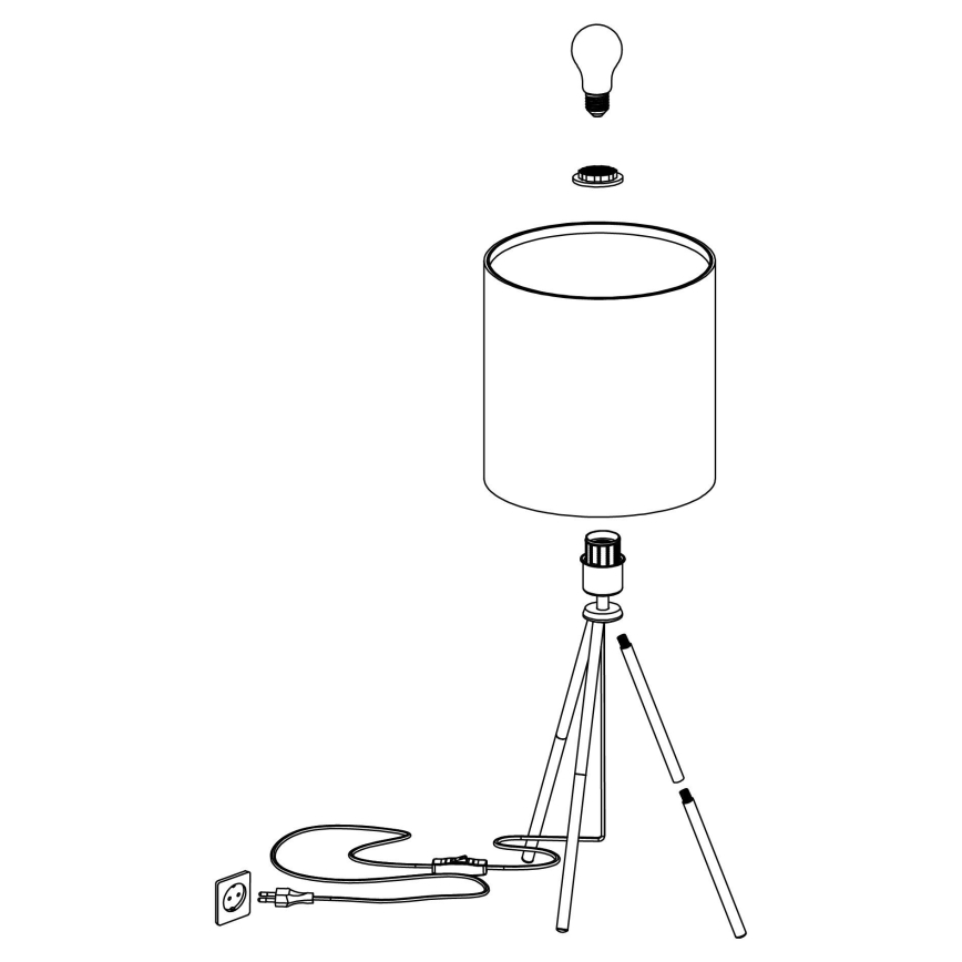 Eglo - Lampe de table 1xE27/40W/230V