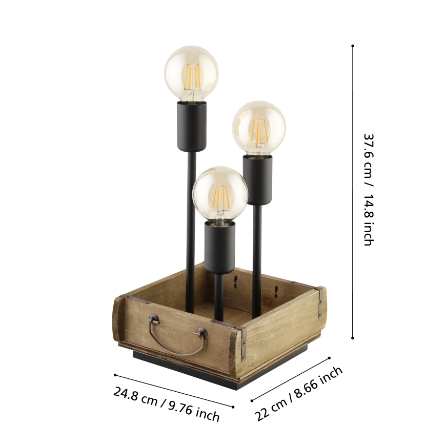 Eglo - Tafel Lamp 3xE27/40W/230V