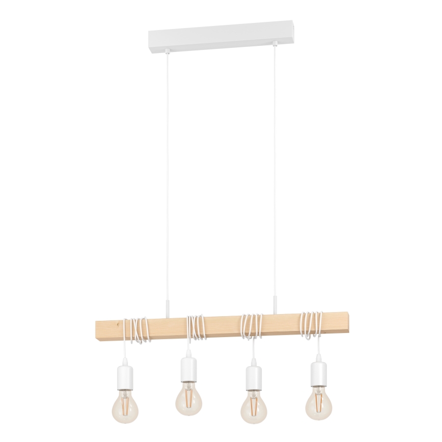 Eglo - Hanglamp aan een koord 4xE27/60W/230V - FSC gecertificeerd