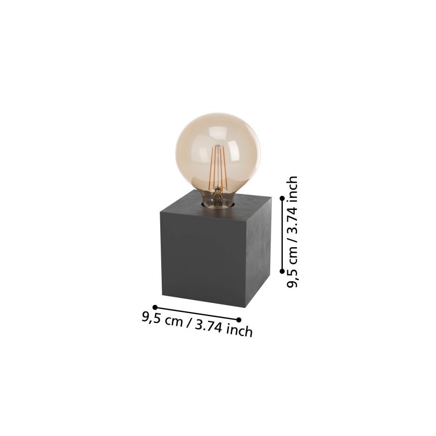 Eglo - Tafellamp 1xE27/40W/230V antraciet