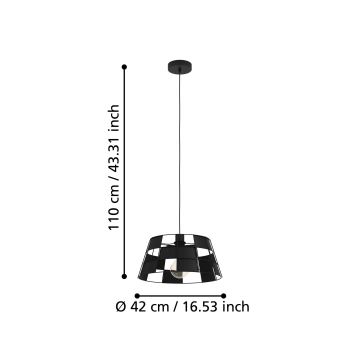 Eglo - Suspension filaire 1xE27/40W/230V