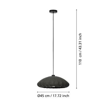 Eglo - Hanglamp aan een koord 1xE27/40W/230V diameter 45 cm