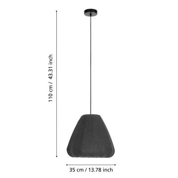 Eglo - Hanglamp aan een koord 1xE27/40W/230V diameter 35 cm