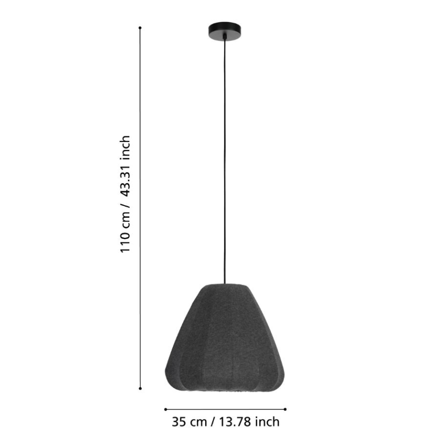 Eglo - Hanglamp aan een koord 1xE27/40W/230V diameter 35 cm